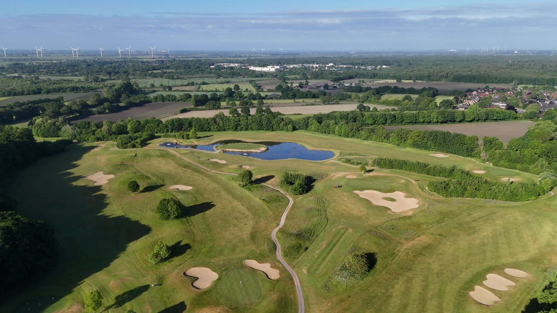 Golfclub Schloss Breitenburg Drohenaufnahme aus der Luft